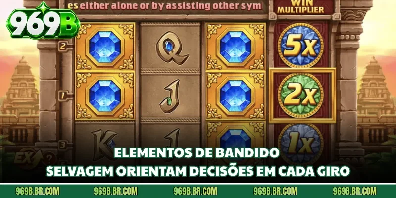 Elementos de Bandido Selvagem orientam decisões em cada giro