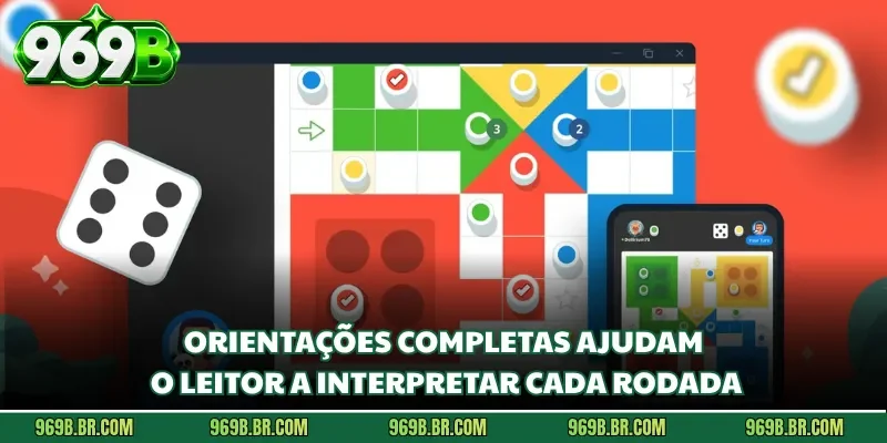 Orientações completas ajudam o leitor a interpretar cada rodada