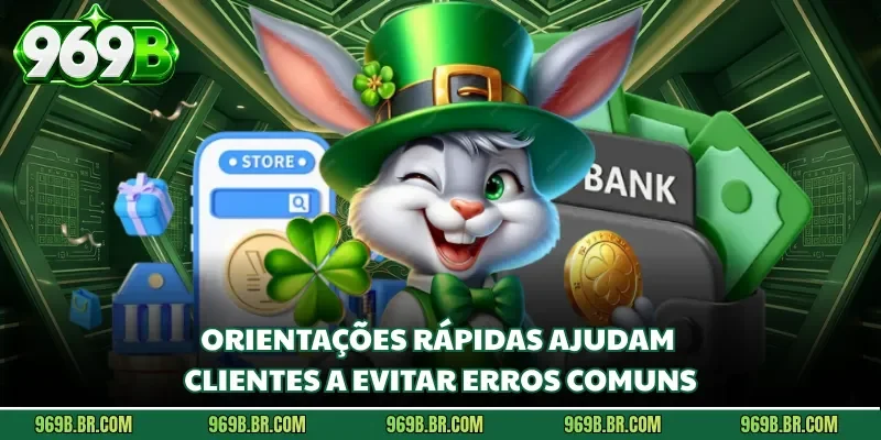 Orientações rápidas ajudam clientes a evitar erros comuns